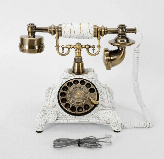 image of white vintage phone options