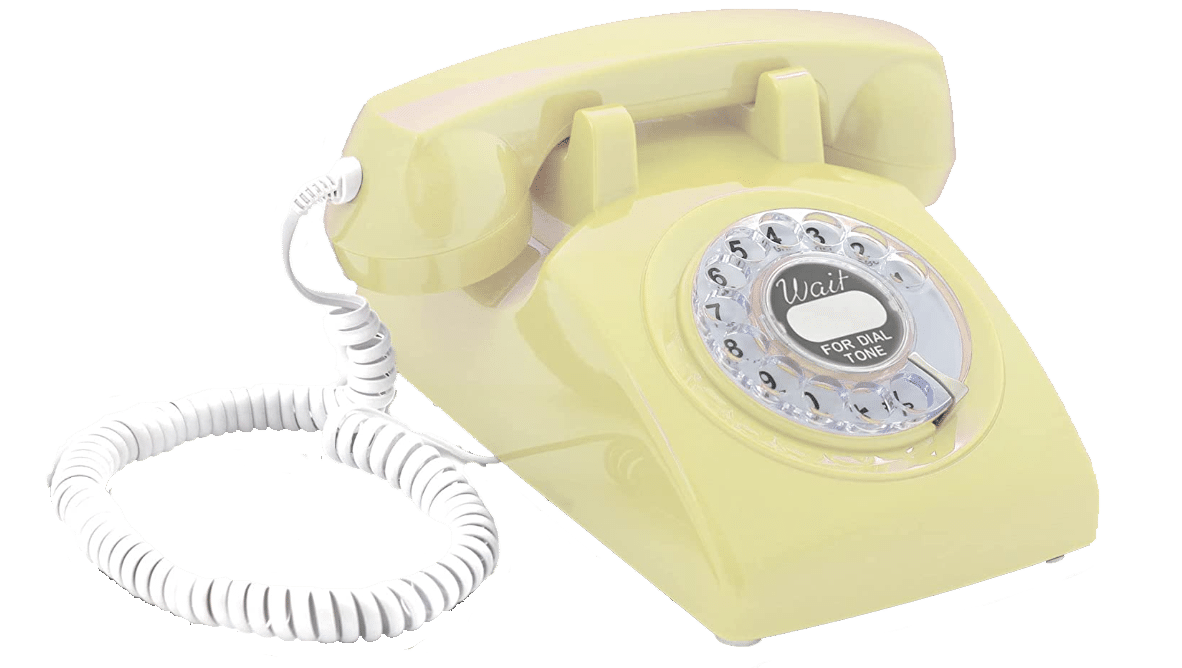 image of yellow rotary phone options