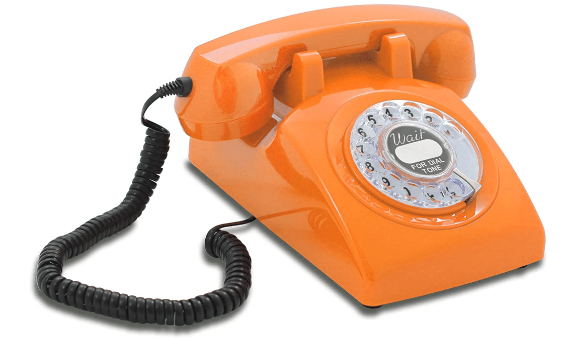 image of a orange retro phone options